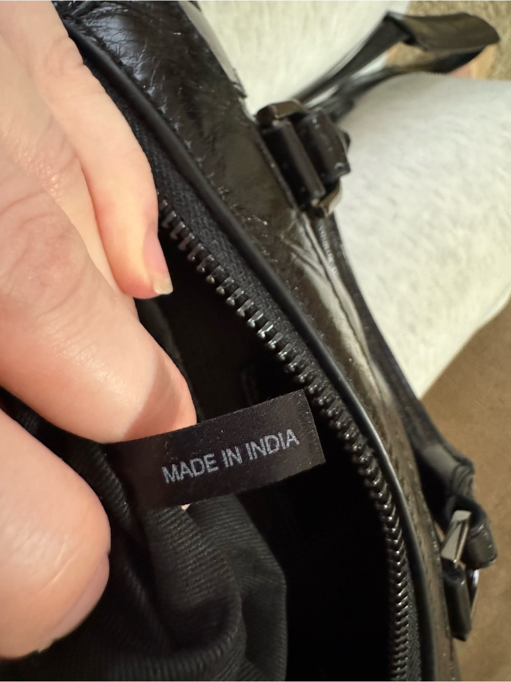 Zadig & Voltaire Black Leather Crossbody Satchel - Picture 9 of 11